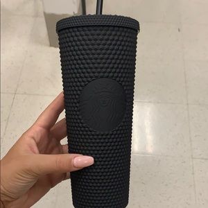 Black studded starbucks tumbler